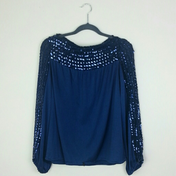 Vintage Tops - VNTG 70's Disco Drawstring Sequin Balloon Crop Top